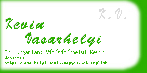 kevin vasarhelyi business card